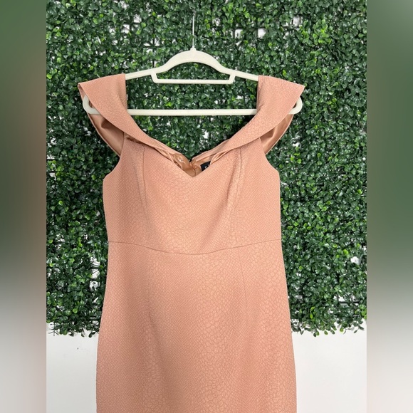 NWT Bardot Eva Snake Blush Rose Pink Corset Off Shoulder Midi Dress Size 8 M - Picture 2 of 11